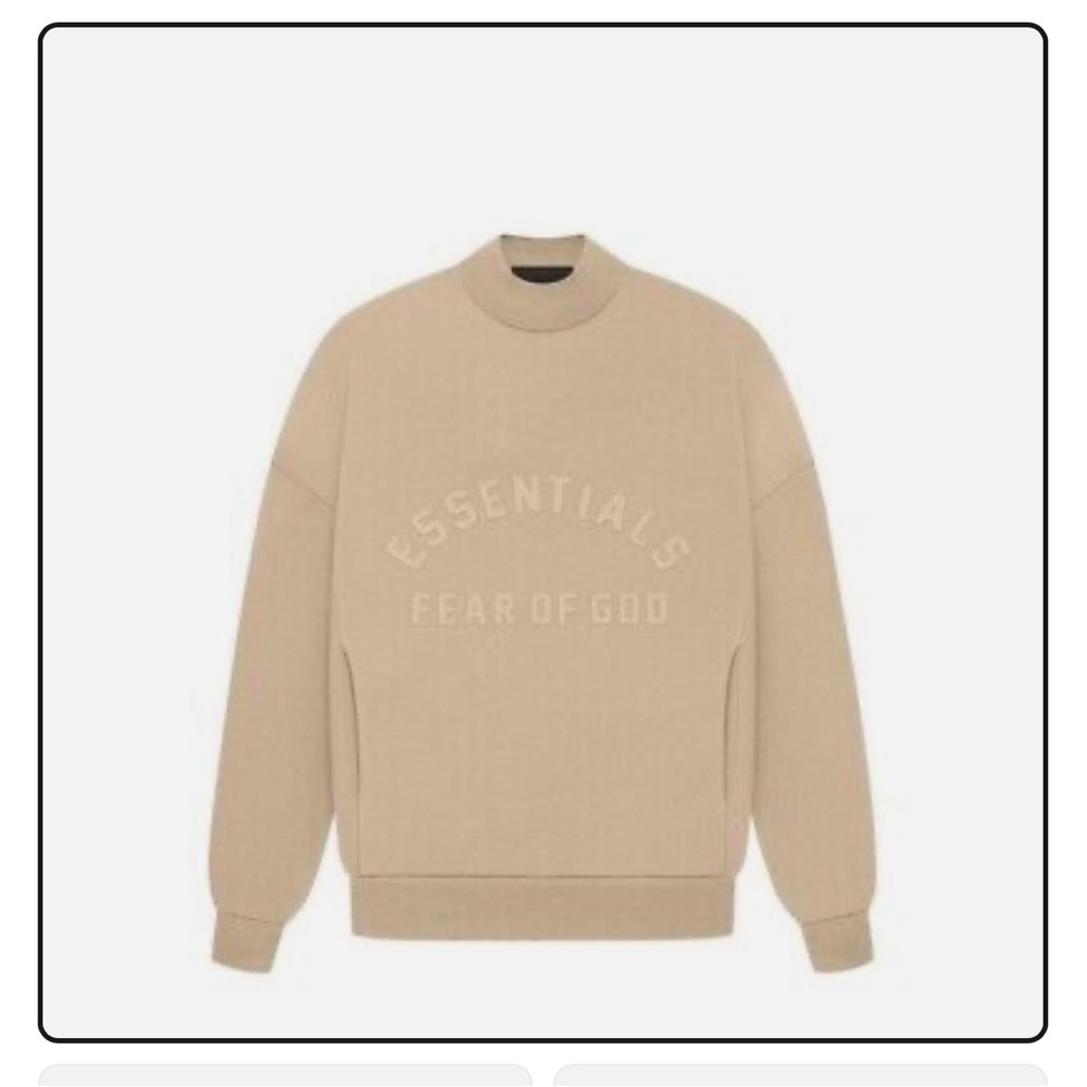 Fear of God Essentials Dusty Beige Crew Neck Sweatshirt